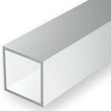 tubo cuadrado de poliestireno blanco 3,2 x 3,2 x 350 mm. art. nr. 787026002521