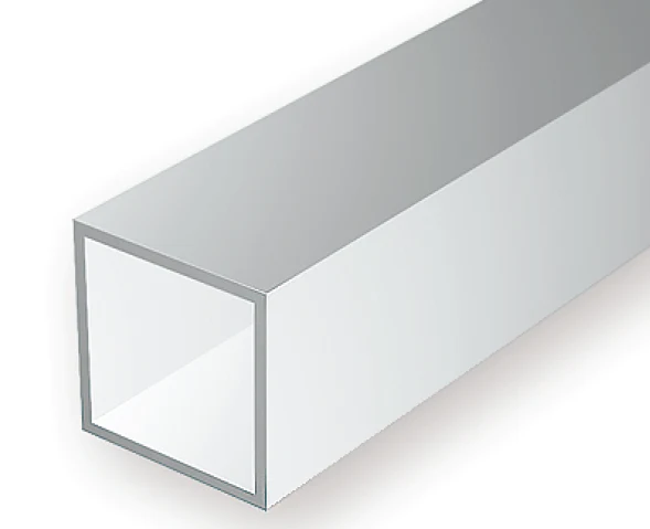 tubo cuadrado de poliestireno blanco 3,2 x 3,2 x 350 mm. art. nr. 787026002521