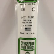 tubo de poliestireno blanco 12,7 x 350 mm. art. nr. 787026002361