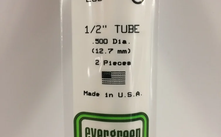 Tubo de Poliestireno Blanco 12,7 x 350 mm. Art.-Nr. 787026002361