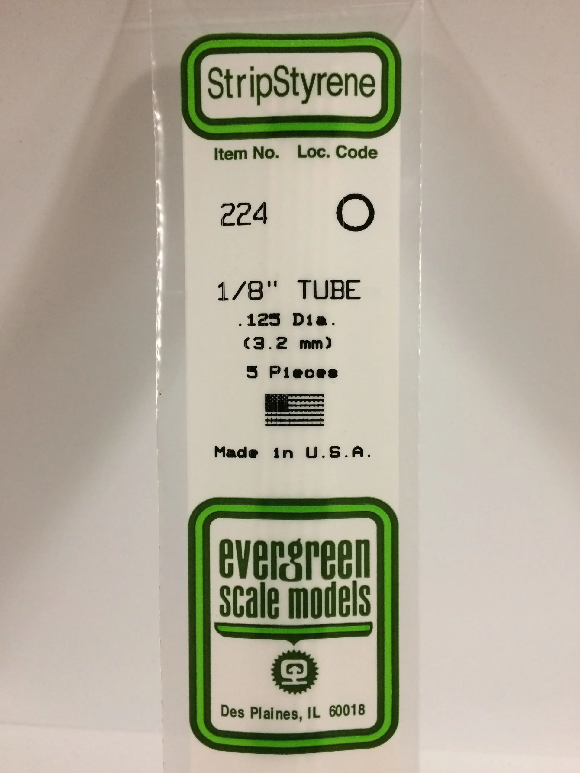 tubo de poliestireno blanco 3,2 x 350 mm. art. nr. 787026002248