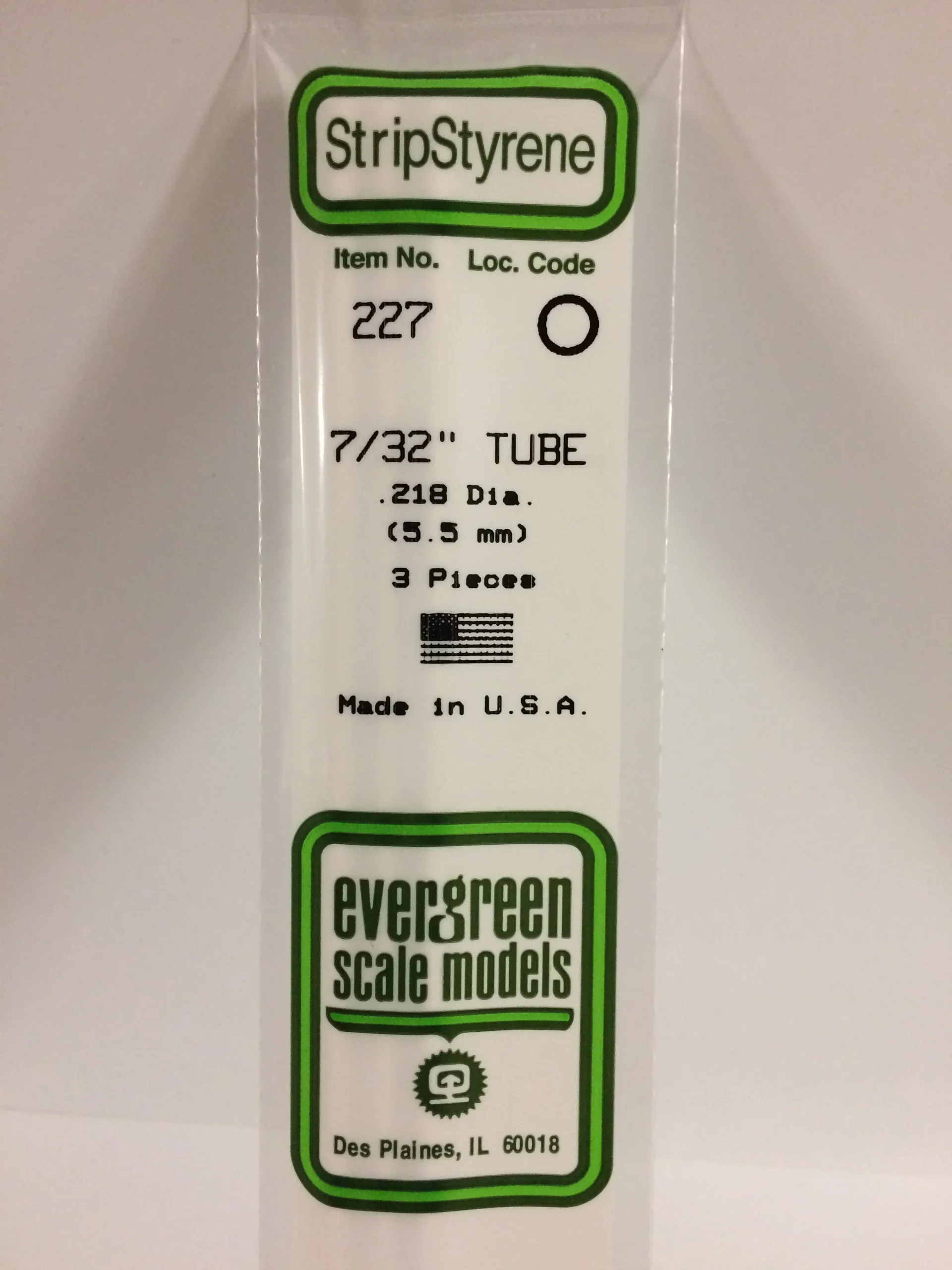 tubo de poliestireno blanco 5,5 x 350 mm. art. nr. 787026002279