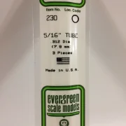tubo de poliestireno blanco 7,9 x 350 mm. art. nr. 787026002309