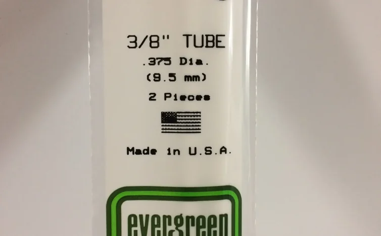 Tubo de Poliestireno Blanco 9,5 x 350 mm. Art.-Nr. 787026002323