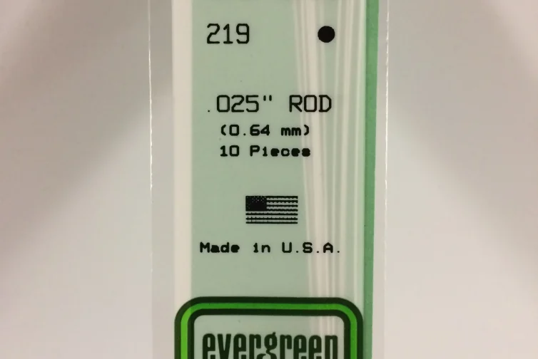 Varilla de Poliestireno Blanco 0,64 x 350 mm. Art.-Nr. 787026002194