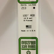 varilla de poliestireno blanco 2,5 x 350 mm. art. nr. 787026002132