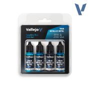 set true metallic metal vallejo azul zafiro art. nr. 77.256