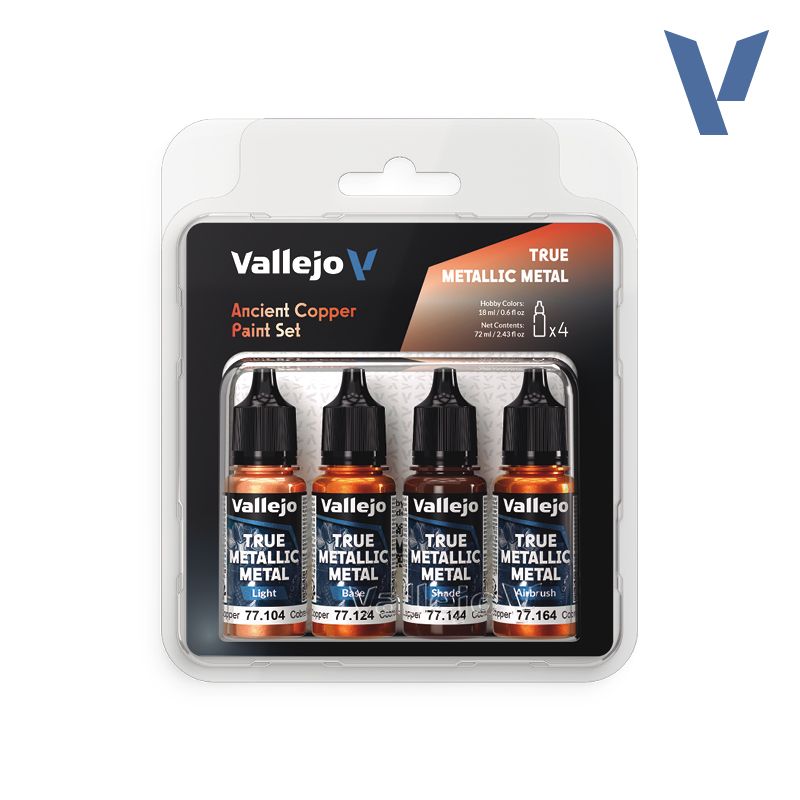 set true metallic metal vallejo cobre antiguo art. nr. 77.253