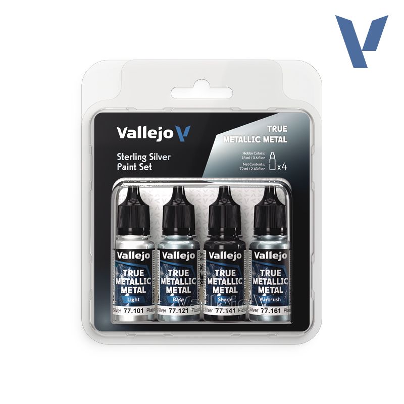 set true metallic metal vallejo plata de ley art. nr. 77.251
