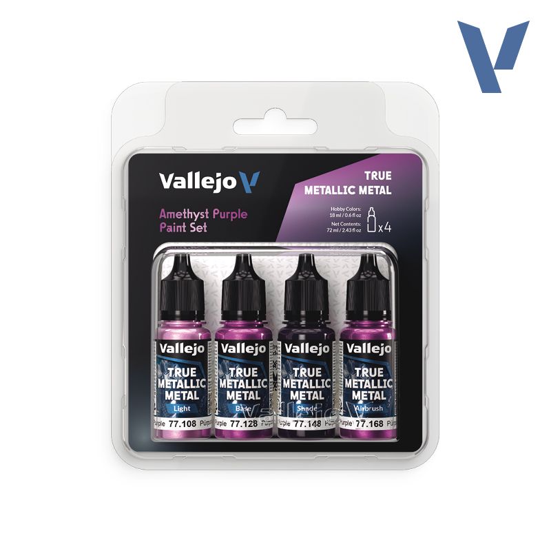 set true metallic metal vallejo púrpura amatista art. nr. 77.255