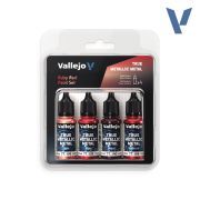 set true metallic metal vallejo rojo rubí art. nr. 77.254