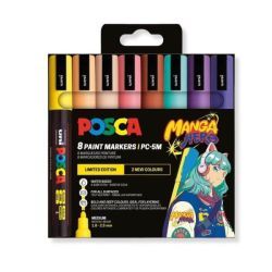 estuche posca 8 colores manga hero art. nr. pc 5m 8p manga hero