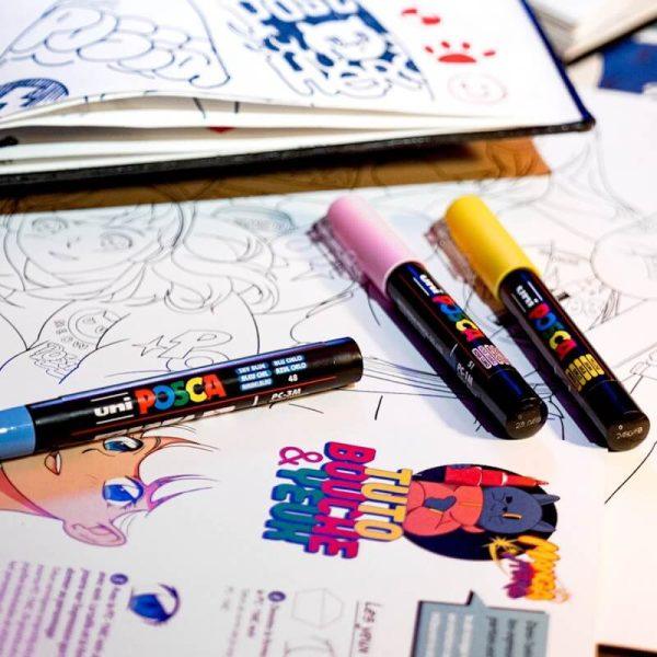 estuche posca 8 colores manga hero art. nr. pc 5m 8p manga hero