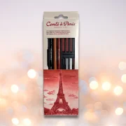 set de estudio y dibujo conté à paris: 12 cuadrados + 3 lápices + accesorios art. nr. b015897