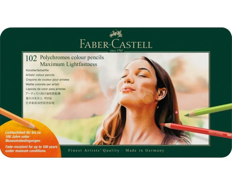 Estuche de metal Polychromos 102 colores Faber-Castell Art.-Nr. 210061