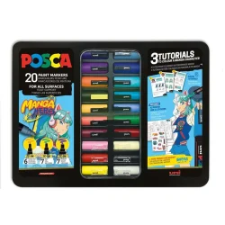 estuche metálico manga hero 20 rotuladores posca art. nr. 302422427
