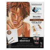 set acrílico abstract retrato paso a paso blessing art. nr. n121860.02