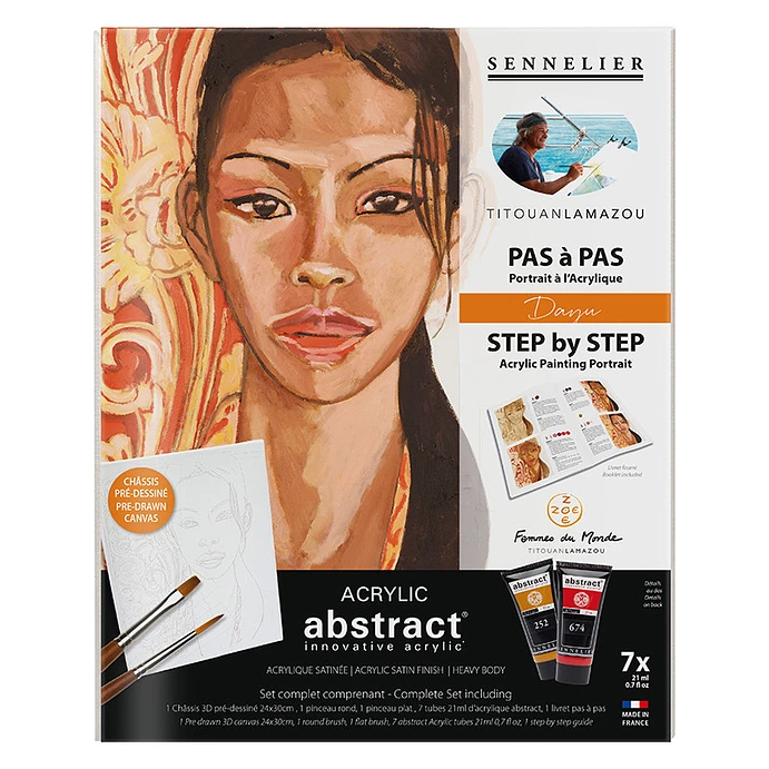 set acrílico abstract retrato paso a paso dayu art. nr. n121860.04