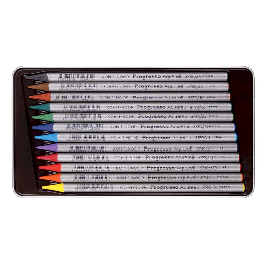 juego de 12 lápices de colores acuarelables sin madera art. nr. 8782012001pl