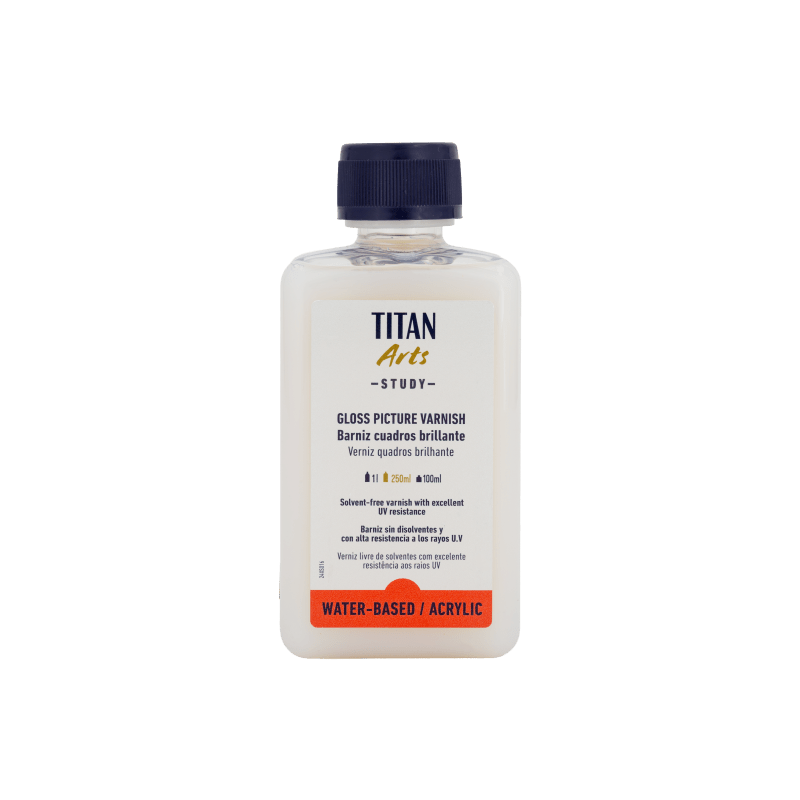 barniz cuadros brillante al agua study titan 250 ml art. nr. 191001614
