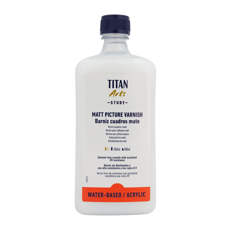 barniz cuadros mate al agua study titan 1 litro art. nr. 191001801