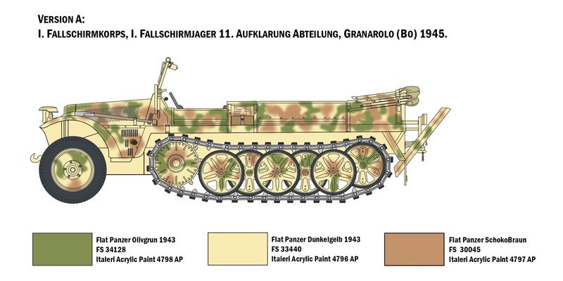 1:35 sd.kfz. 10 demag d7 con paracaidistas alemanes art. nr. 6561