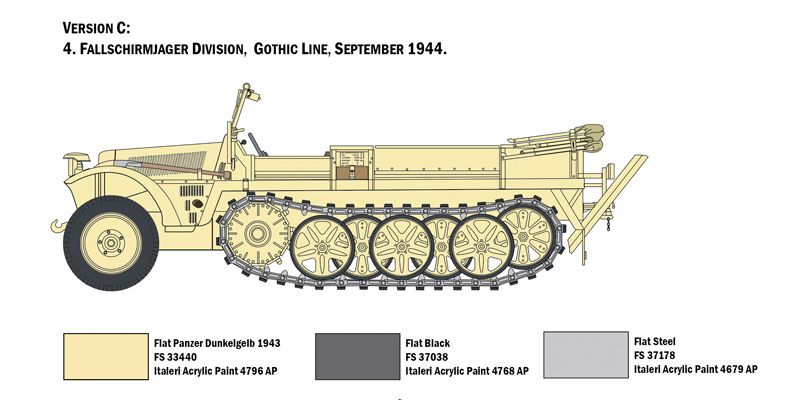 1:35 sd.kfz. 10 demag d7 con paracaidistas alemanes art. nr. 6561