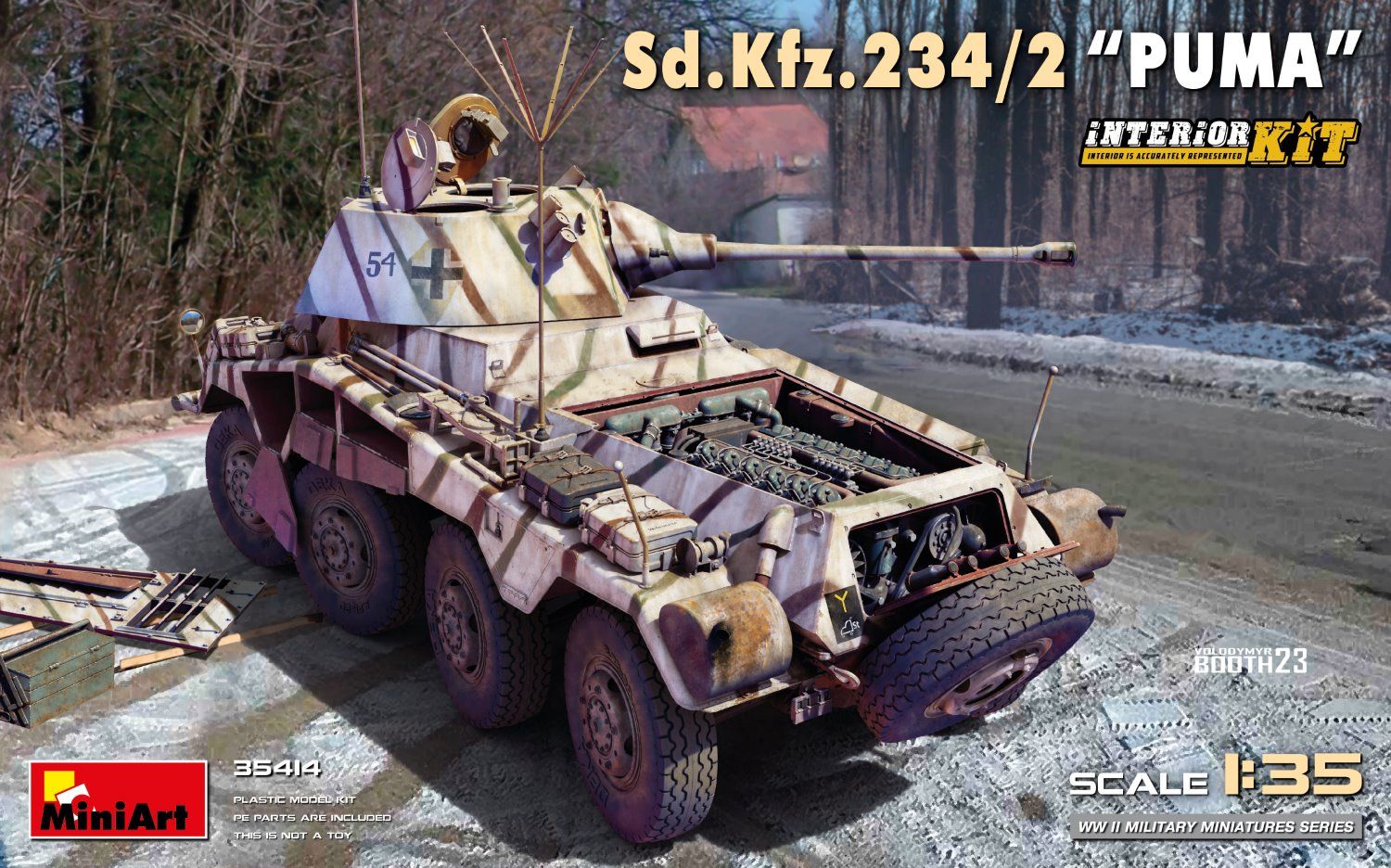 1:35 sd.kfz. 234/2 puma interior kit art. nr. 35414
