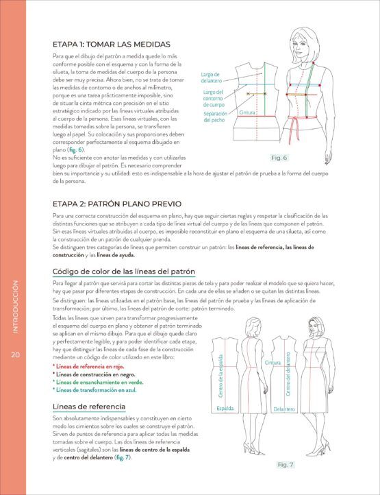 realizar patrones de costura a medida. construcción y bases de transformación art. nr. 281012