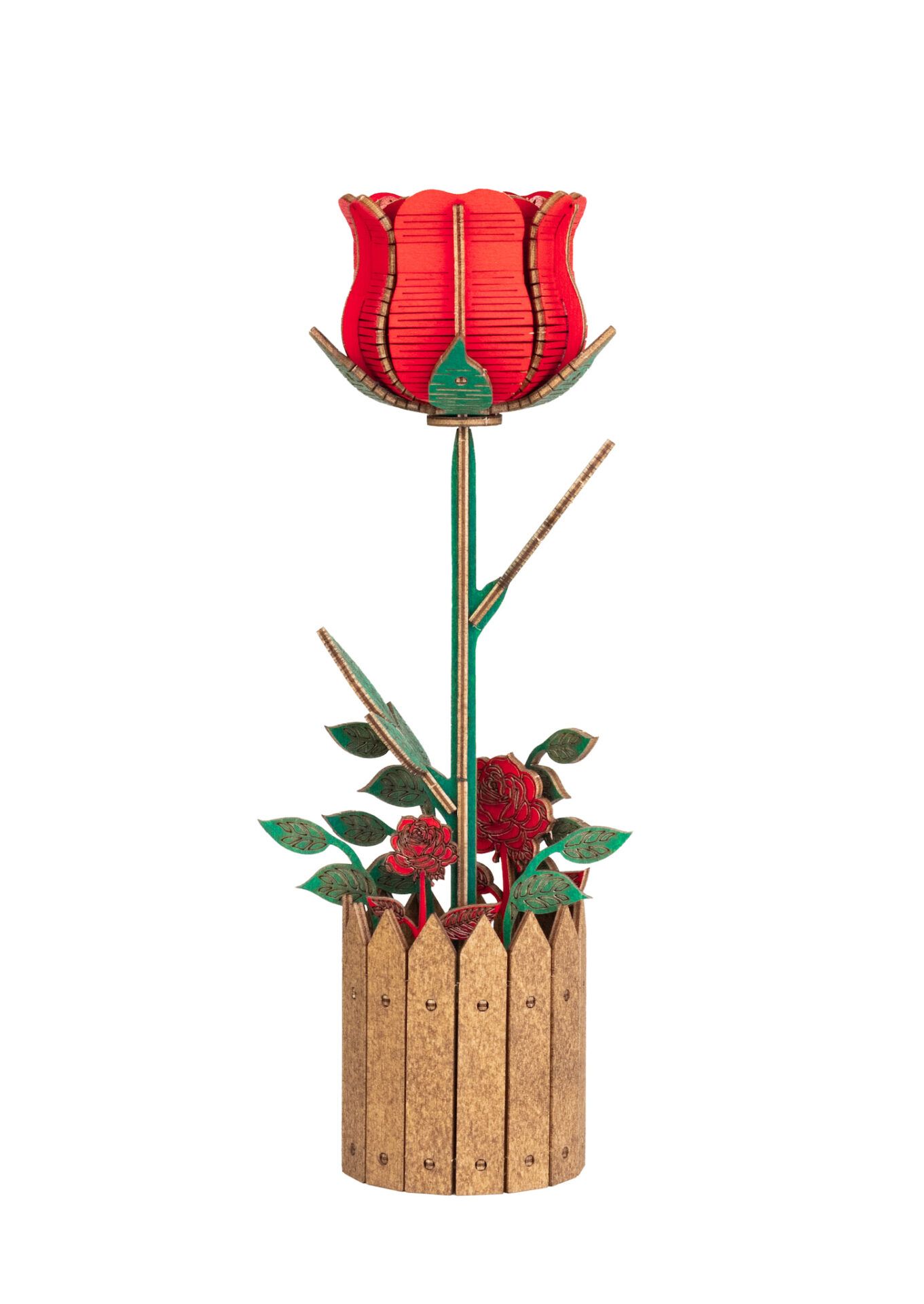 flores de madera flower rose art. nr. 00452