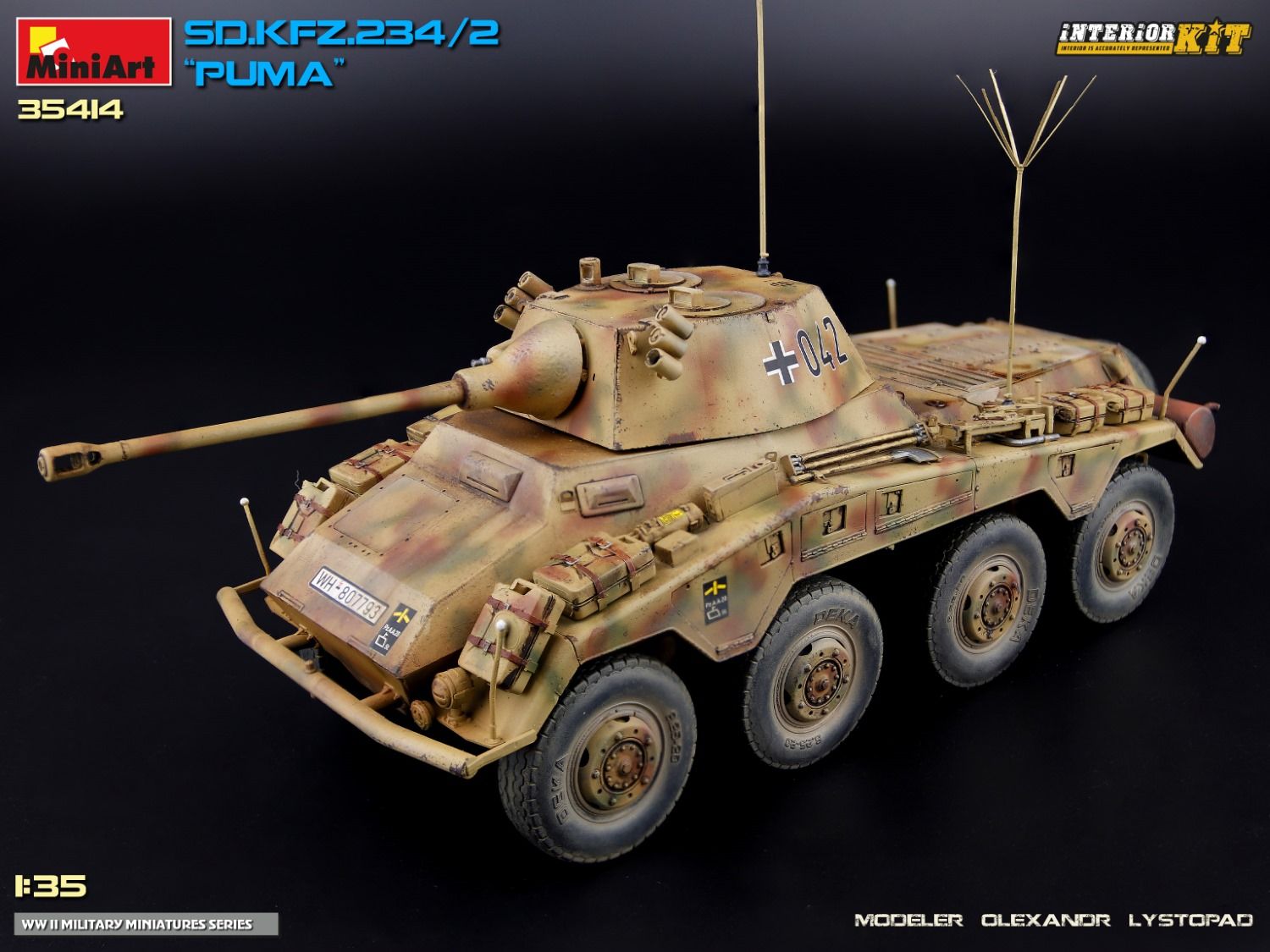 1:35 sd.kfz. 234/2 puma interior kit art. nr. 35414