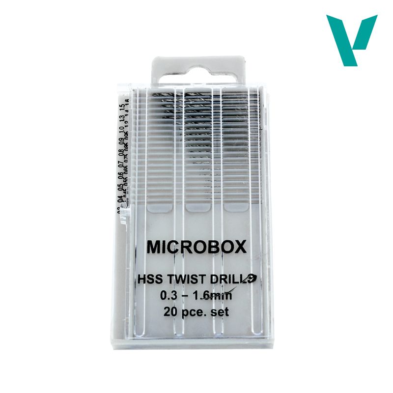 set de 20 brocas, 0.3 1.6 mm art. nr. t01001