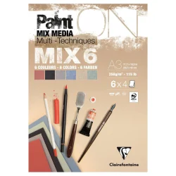 bloc clairefontaine painton mix media 6 colores a3 250g/m² 24 hojas art. nr. 976016c
