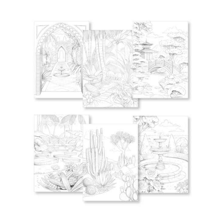 cuaderno para colorear clairefontaine odelia jardines art. nr. 95743c