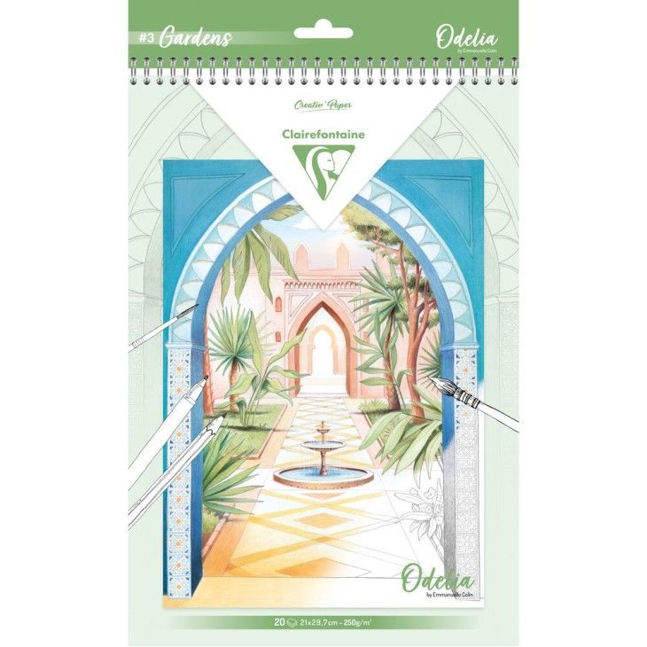 cuaderno para colorear clairefontaine odelia jardines art. nr. 95743c