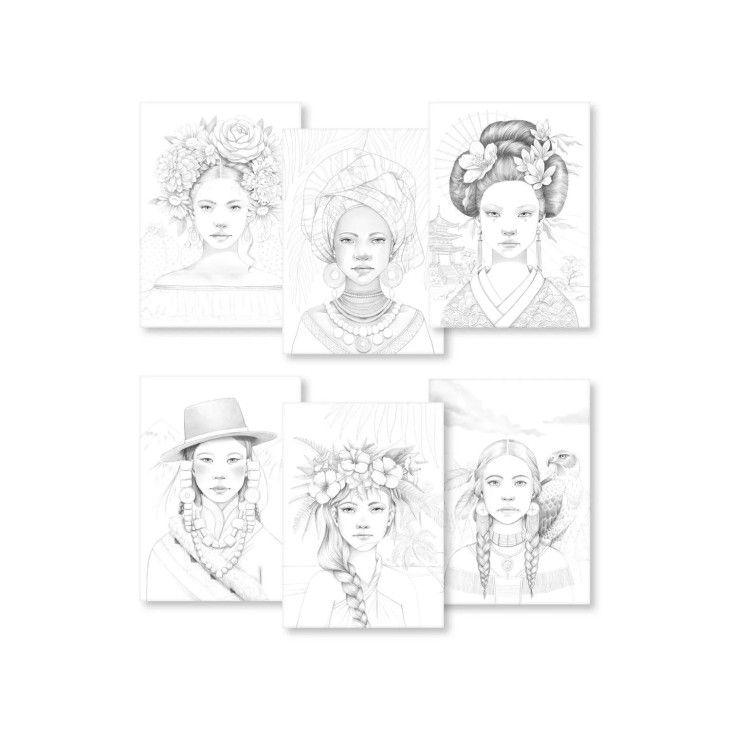 cuaderno para colorear clairefontaine odelia – mujeres art. nr. 95741c