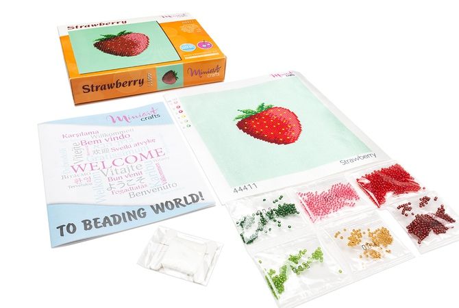 Set para bordar con abalorios – Strawberry Art.-Nr. 44411