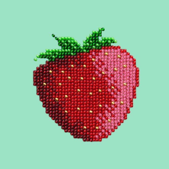 Set para bordar con abalorios – Strawberry Art.-Nr. 44411