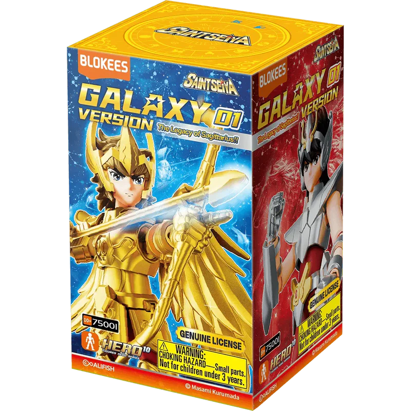 caja sorpresa figura blokees saint seiya galaxy version 01 the legacy of sagittarius art. nr. 75001