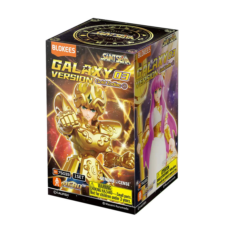 caja sorpresa figura blokees saint seiya galaxy version 03 gold zodiac art. nr. 75033