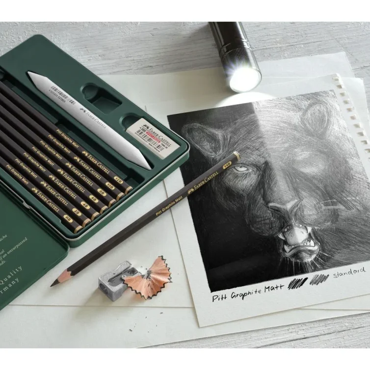 Estuche de metal de Pitt Graphite Matt x11 Faber-Castell Art.-Nr. 115220