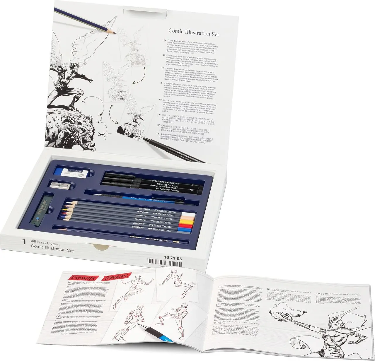 set para dibujar cómics faber castell art. nr. 167195
