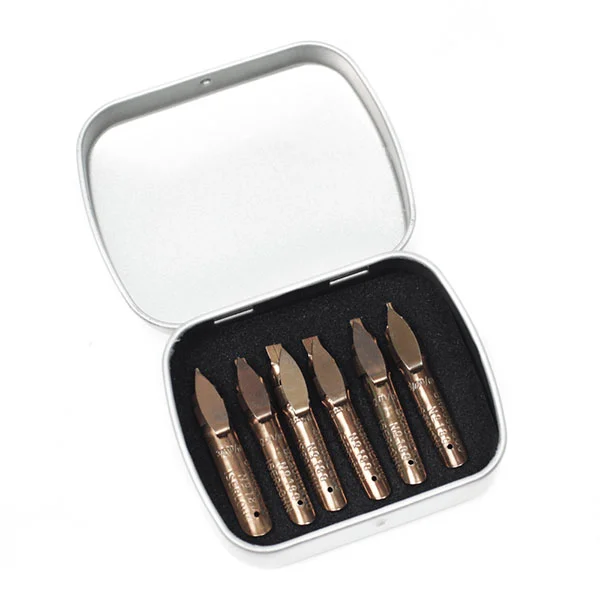 Caja de 6 plumillas metálicas Brause para caligrafía  Art.-Nr. 21000B