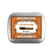 caja de 6 plumillas metálicas brause para caligrafía art. nr. 21000b
