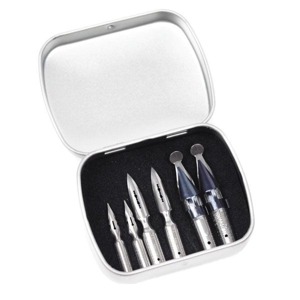 Caja de 6 plumillas metálicas Brause para dibujo  Art.-Nr. 21001B