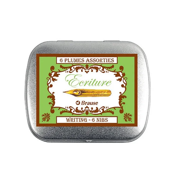 Caja de 6 plumillas metálicas Brause para escritura  Art.-Nr. 21002B