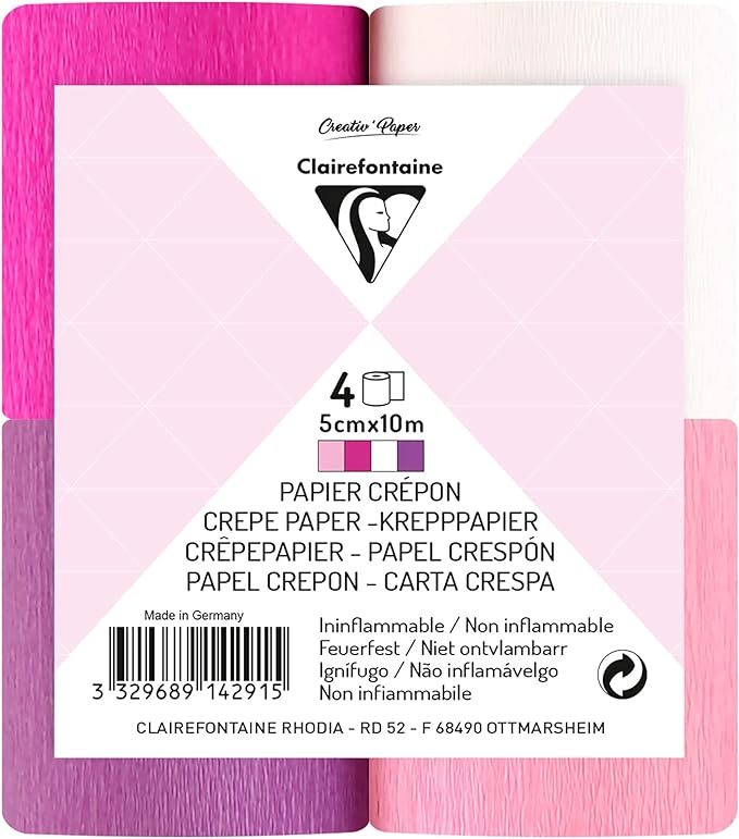 papel crespón para flores 4 colores art. nr. 914291c