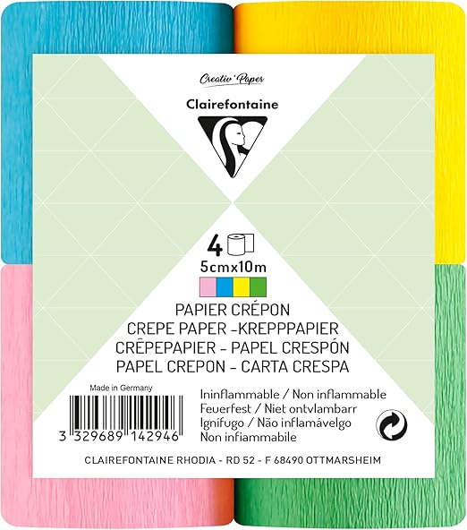 papel crespón para flores 4 colores art. nr. 914294c