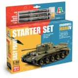 1:56 cromwell mk. iv + pegamento + 3 rotuladores de pincel acrílicos art. nr. 75004