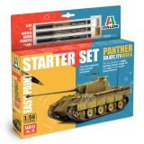 1:56 panther sd.kfz.171 ausf. a + pegamento + 3 rotuladores de pincel acrílicos art. nr. 75003
